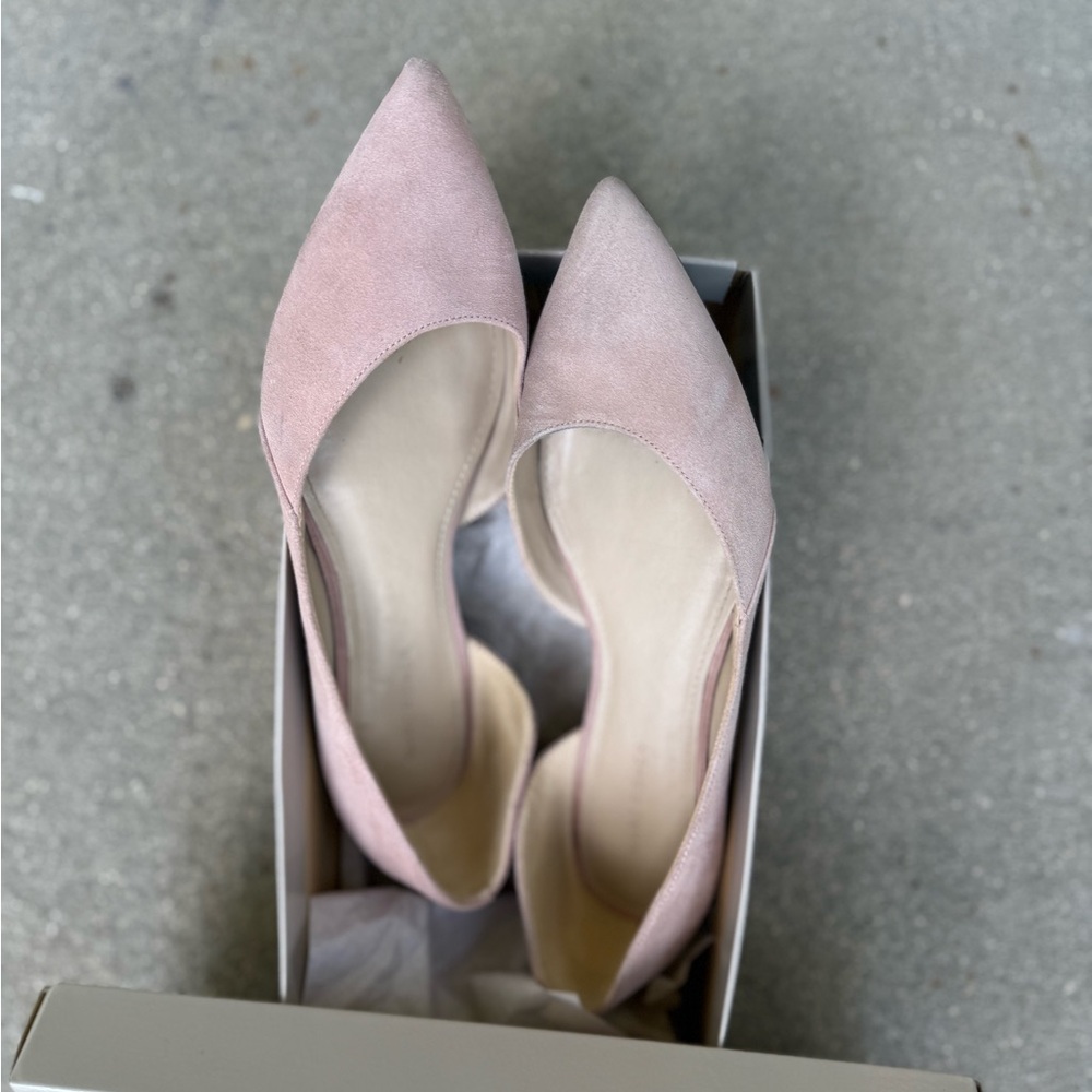 Marc Fisher Pink Ballet Flats with Pointed Toe original box size 8 “MFANNY”